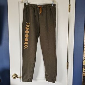 Like New Treasure & Bond Lunar Phases Joggers in Green & Gold Girls XL/Womens S